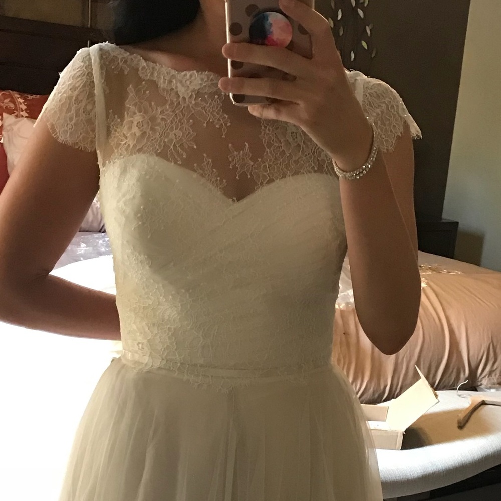 wedding dress bridal topper bhldn